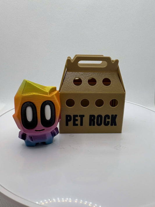 Rainbow Quartz Pet Rock, Box of Rocks