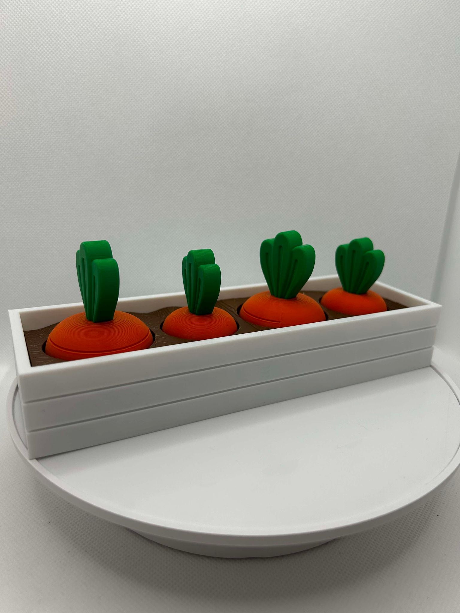 3D printed montessori toys, carrot garden, veggie garden, fidget toy, 3d printed fidget toy