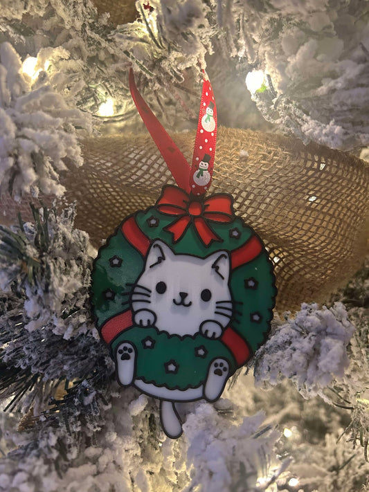 Cat in a wreath