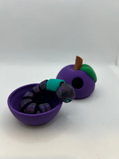 teacher's gift, end of school year gift, 3D printed gift, Ottawa 3D printed, Apple with worm, colorful