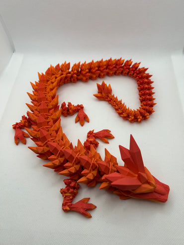 3d printed dragon, colourful 3d print